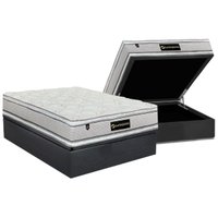 Cama Box Baú CRC Casal +Colchão Molas Master Pocket Lucksfaction Luckspuma -