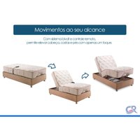 Cama Motorizada Articulada +Colchão MH1430 Herval Twin 100cm
