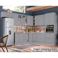 Cozinha Completa Henn 16 Peças Americana C5P38 Cinza