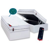 Cama Box Baú CRC Solt +Colchão c/Massagem Niponpedic Castor -