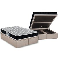 Cama Box Baú CRC King +Colchão Anatômico Ortopédico Tech2000 Probel -