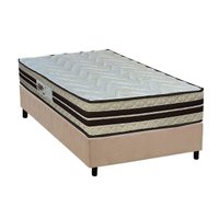 Cama Box CRC Solteiro +Colchão Ortopédico Confort Paropas 88