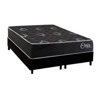 Cama Box NOVO + Colchão Espuma Kappesberg D28 Anatômico Onix + Base CRC Corano Black