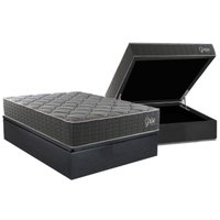 Cama Box Baú CRC Casal +Colchão Ortopédico Grise Kappesberg -