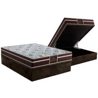 Cama Box Baú CRC Casal +Colchão Espuma D33 Tech1500 Probel -