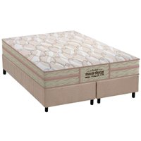 Cama Box Queen: Colchão Ortopédico Probel AG65 Guarda Costas Mega Firme + Base CRC Suede Clean(158x198)