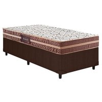 Cama Box Solteiro: Colchão Ortopédico Herval D28/AG65 Bermont + Base CRC Corano Brown(88x188)