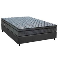 Conjunto Box Casal: Colchão Molas Ortobom Hotelaria SuperPocket Orthotel Luxo + Base CRC Suede Gray (138x188)