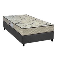 Cama Box Solteiro: Colchão Espuma D33 Paropas AG65 Max Sono + Base CRC Suede Gray (88x188)