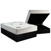 Cama Box Baú CRC Casal +Colchão Ortopédico Premium Inovaflex -