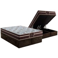 Cama Box Baú CRC Queen +Colchão D33 Espuma Tech1500 Probel -