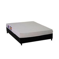 Conjunto Box Viúva: Colchão Espuma Ortobom D23 Light Saúde + Base CRC Suede Black (128x188)