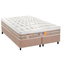Cama Box Queen: Colchão Molas Ensacadas Castor Silver Star Air + Base CRC Suede Clean (158x198)