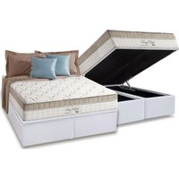 Cama Box Baú CRC King +Colchão Molas King Best Anjos 193x203