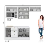 Cozinha Completa Henn 7 Peças Americana s/Pia CZ142 Branco
