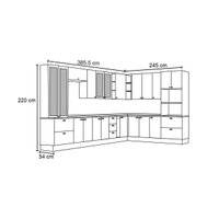 Cozinha Completa Henn 19 Peças Americana CZ264 Branco