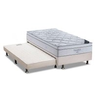 Cama Box c/Aux CRC Solteiro +Colchão Molas Freedom Ortobom -