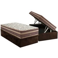 Cama Box Baú CRC Solteiro +Colchão Molas Assis Herval 88x188