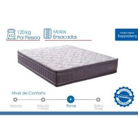 Cama Box Baú CRC King +Colchão Molas Master Pocket Inverno/Verão Kappesberg -