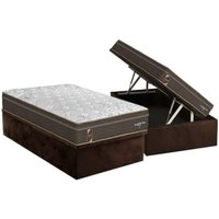 Cama Box Baú CRC Solt +Colchão Espuma D26 ViscoGel Probel 88