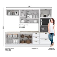 Cozinha Completa Henn 7 Peças Americana CZ145 Cinza