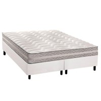 Conjunto Box Queen: Colchão Anatômico Paropas D28 / Master AG80 Prata Double Face 17 + Base CRC Corano White (158x198)