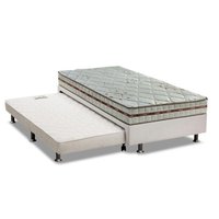 Cama Box c/Aux CRC Solteiro +Colchão Molas Classic Anjos 88