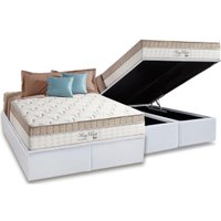 Cama Box Baú CRC +Colchão Molas Bonnel King Best Anjos 193x203