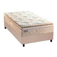 Cama Box Solteiro: Colchão Molas Ensacadas Paropas Eco Bamboo + Base CRC Suede Clean (88x188)