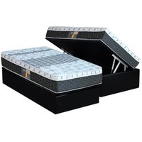 Cama Box Baú CRC Solteiro +Colchão Molas Bonnel Class Castor 88x188