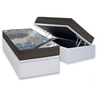 Cama Box Baú CRC Solteiro +Colchão Molas Master Pocket ISO Ortobom 88x188
