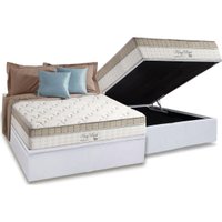 Cama Box Baú CRC Casal +Colchão Molas Ensacadas King Best Anjos 138