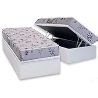 Cama Box Baú CRC Solt +Colchão Espuma D28 St Louis Herval -