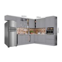 Cozinha Completa Henn 16 Peças Americana C5P33 Cinza
