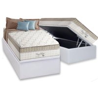 Cama Box Baú CRC Solteiro +Colchão Molas King Best Anjos 88