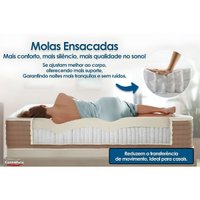 Cama Box Baú CRC Queen +Colchão Molas Ensacadas Airtech Ortobom 158