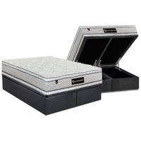Cama Box Baú CRC Queen +Colchão Molas Master Pocket Lucksfaction Luckspuma -