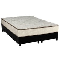 Cama Box CRC Queen +Colchão Molas Montreal Luckspuma 158x198