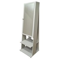 Espelho De Chão Grande Retangular 175X49Cm Com 2 Prateleiras Organizador Porta Acessórios Inclinado Retrô Pe2024 Arenas