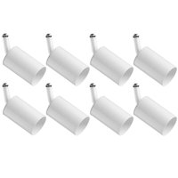 Jogo 8 Spots de Teto Alumínio 7x17,8cm Branco Lâmpada Par20 Perfilado E27 Bivolt Dital Área Interna