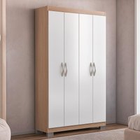 Guarda Roupa Ditália 4 Portas DM-580 cor:brancoriviera