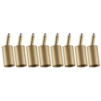 Kit 8 Spots para Trilho Perfilado Direcionável Mr11 Alumínio Dourado Neo Dital Iluminação Interna