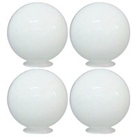 Kit 4 Globos para Poste de Jardim Leitoso 15X30cm Iluminação Externa PVC Global Dital