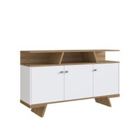 Aparador Buffet Com 3 Portas Nobu Branco Mel MDP Emovell