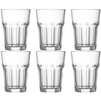 Jogo 6 Copos de Vidro 360ml Incolor para Água Limonada Drinks Vitaminas Disul