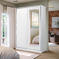Guarda-Roupa 2 Portas de Correr 3 Espelhos Kappesberg Adapt Branco