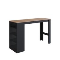 Mesa Bancada Gourmet 135cm Para 4 Lugares Preto Montana