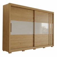Guarda Roupas Casal 2 Portas de Correr 4 Gavetas 100% MDF Flex Imola