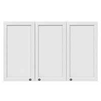 Armario Aereo 120 cm 3 Portas Unna Branco POLIMAN