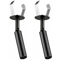 Jogo 2 Spots de Embutir Alumínio Preto Soquete G9 Neo Dital Luminária de Teto
